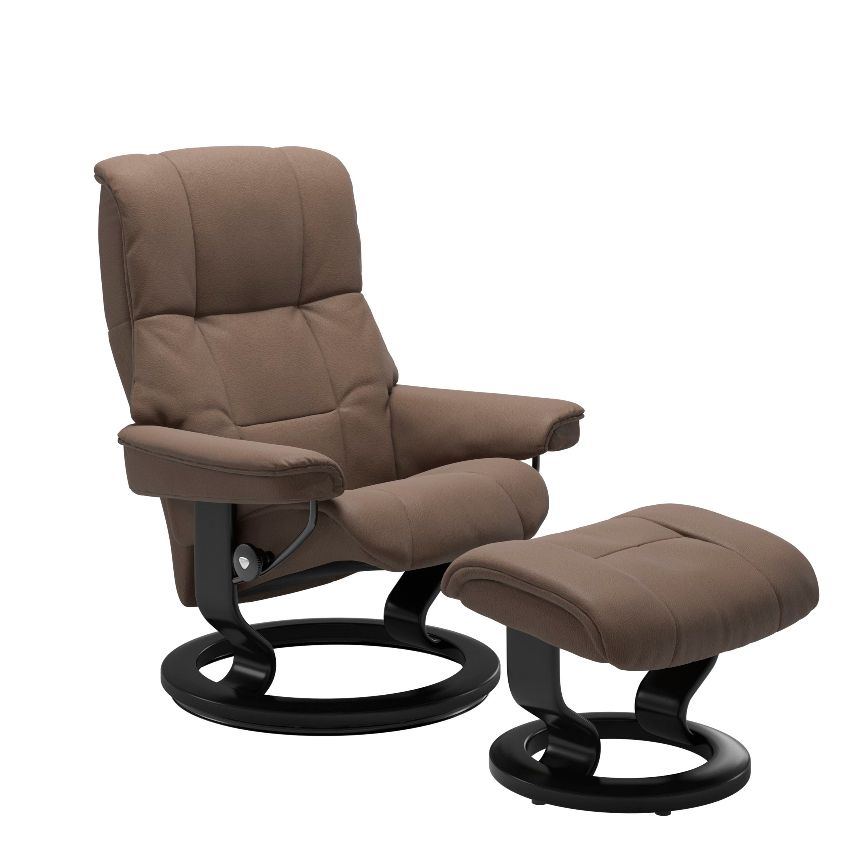 Stressless Mayfair Classic Sessel mit Hocker L Leder Batick Mole Schwarz 