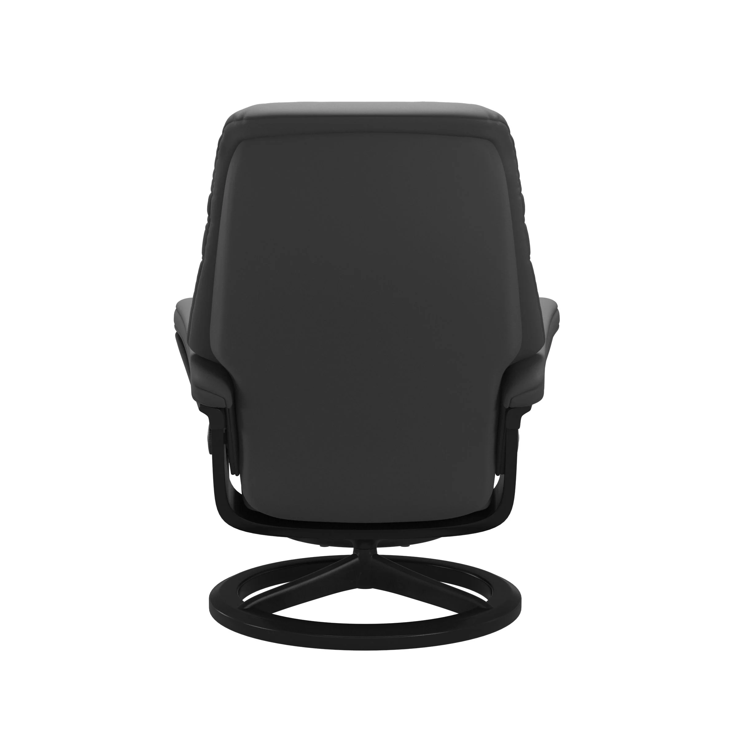 Stressless Sunrise Signature Sessel mit Hocker M Leder Batick Schwarz Mattschwarz