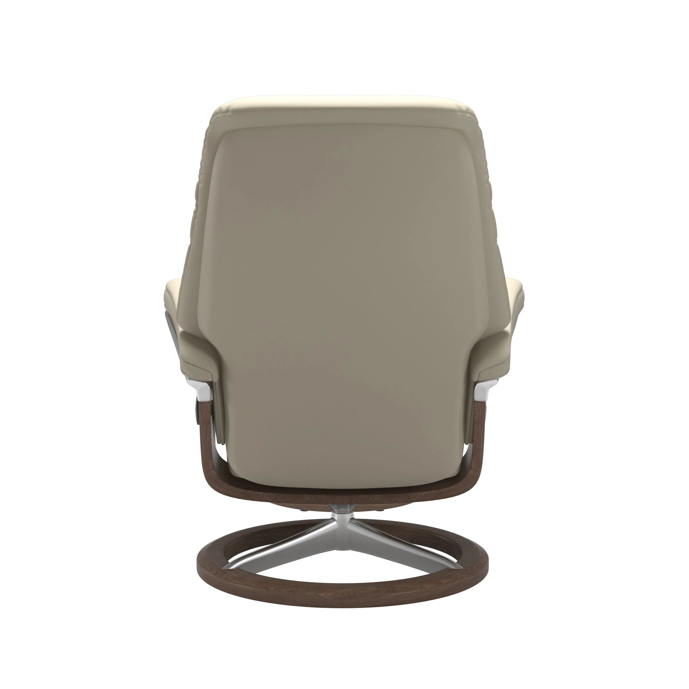 Stressless Sunrise Signature Sessel mit Hocker M Leder Batick Cream Walnuss Chrom