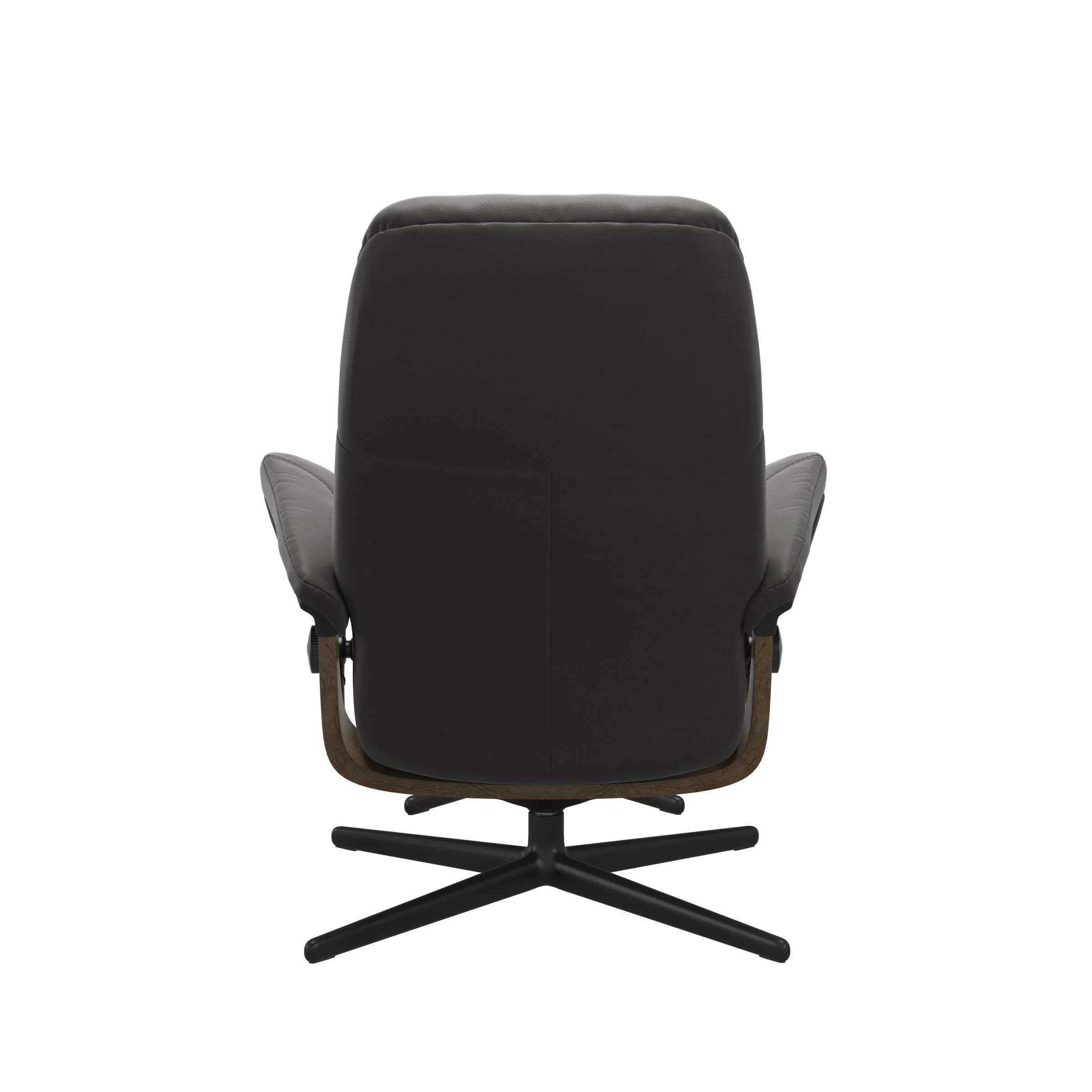 Stressless Consul Cross Sessel mit Hocker M Leder Paloma Rock Mattschwarz