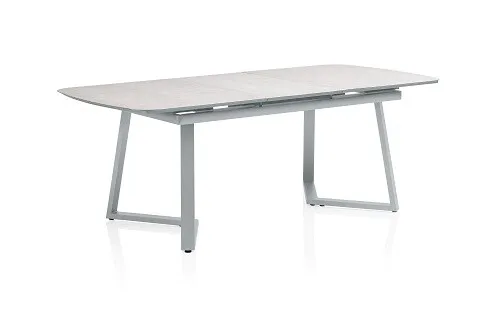 Kettler Gartentisch Alu-Keramik Silbergrau