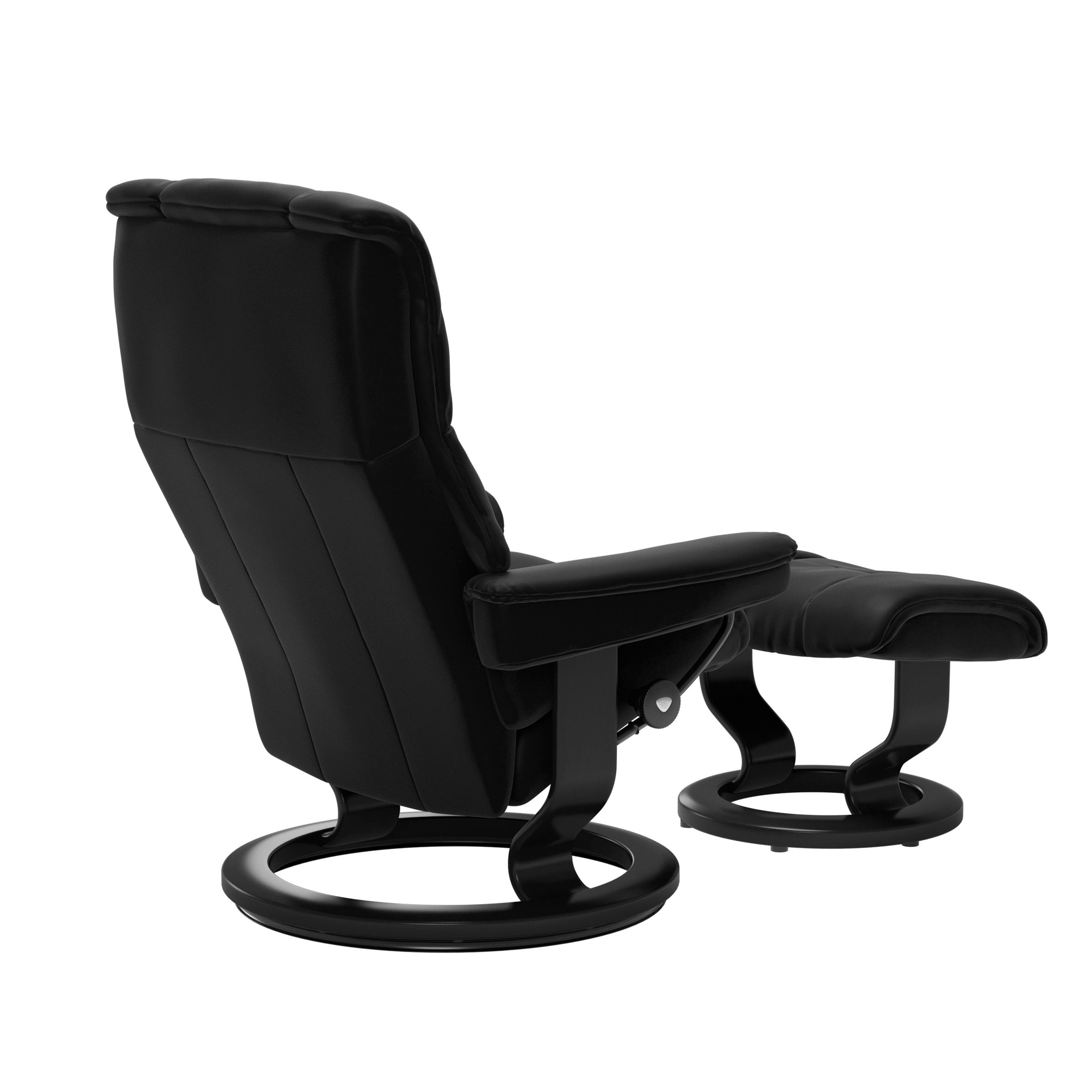 Stressless Mayfair Classic Sessel mit Hocker M Leder Paloma Black Schwarz 
