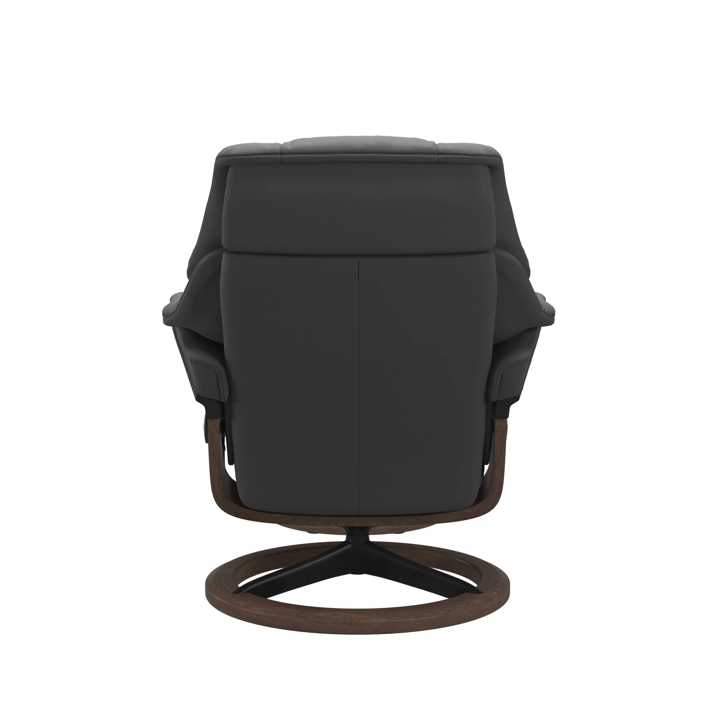 Stressless Reno Signature Sessel mit Hocker M Leder Batick Walnuss Mattschwarz