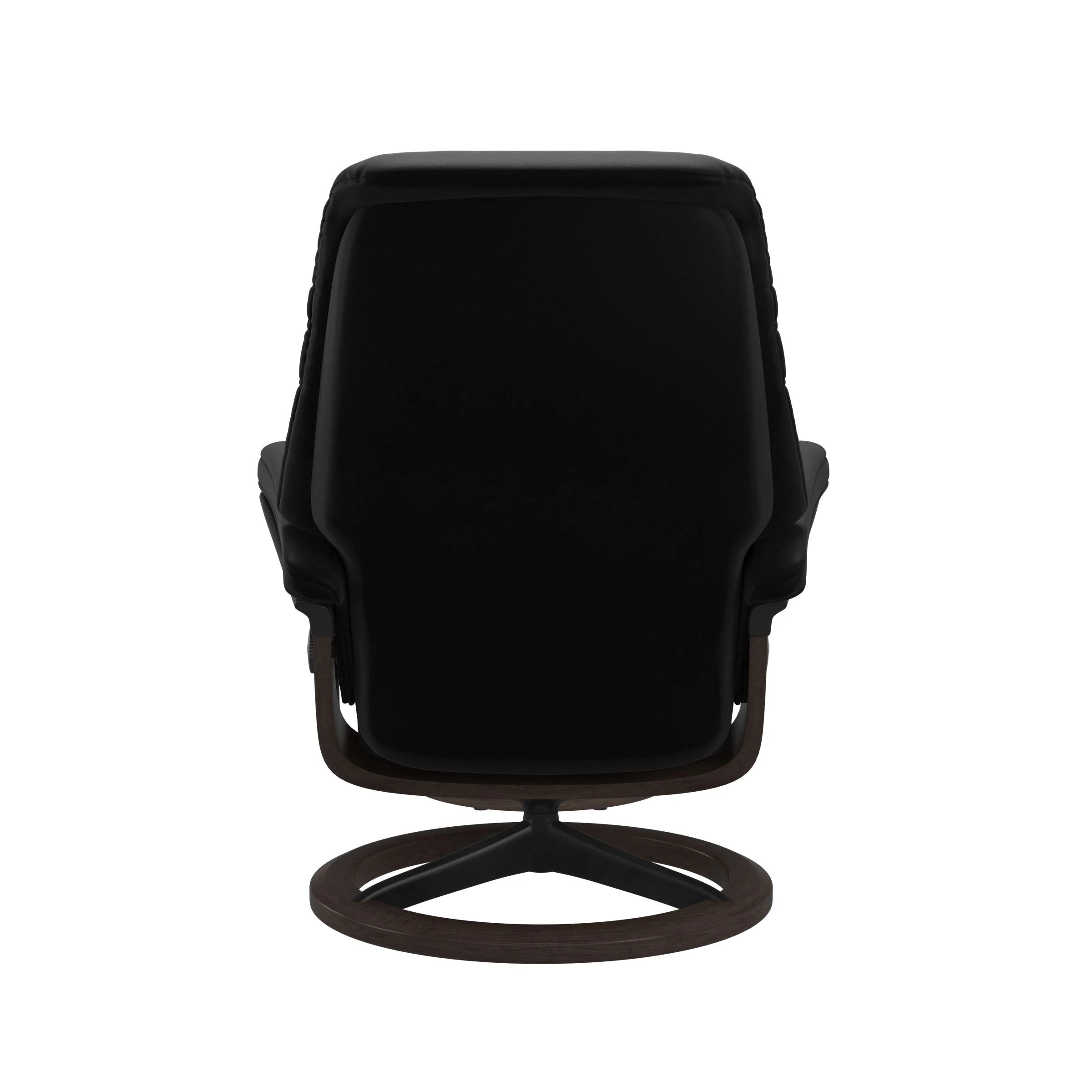 Stressless Sunrise Signature Sessel mit Hocker M Leder Batick Black Wenge Mattschwarz