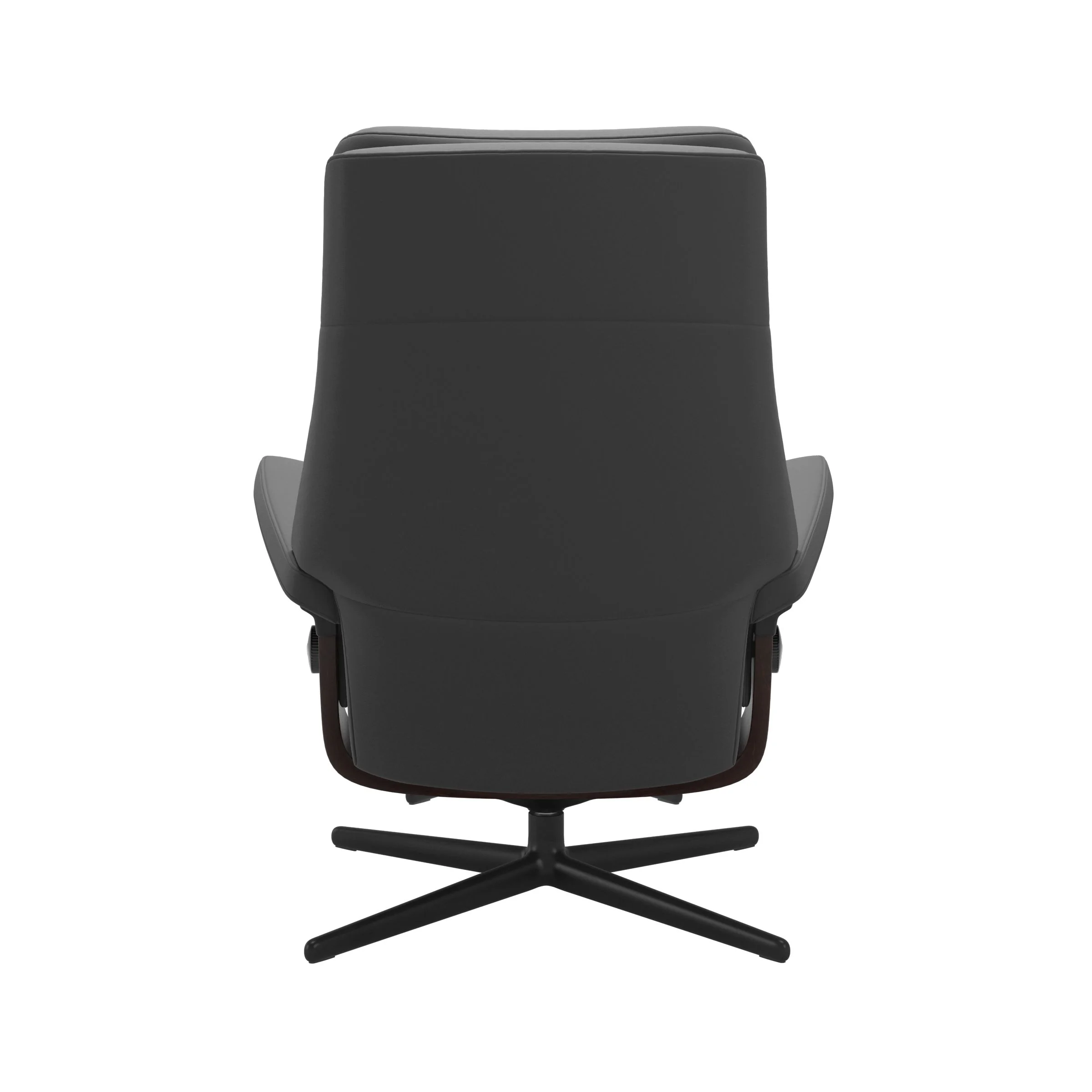 Stressless Paul Cross Sessel mit Hocker M Leder Batick Braun Mattschwarz