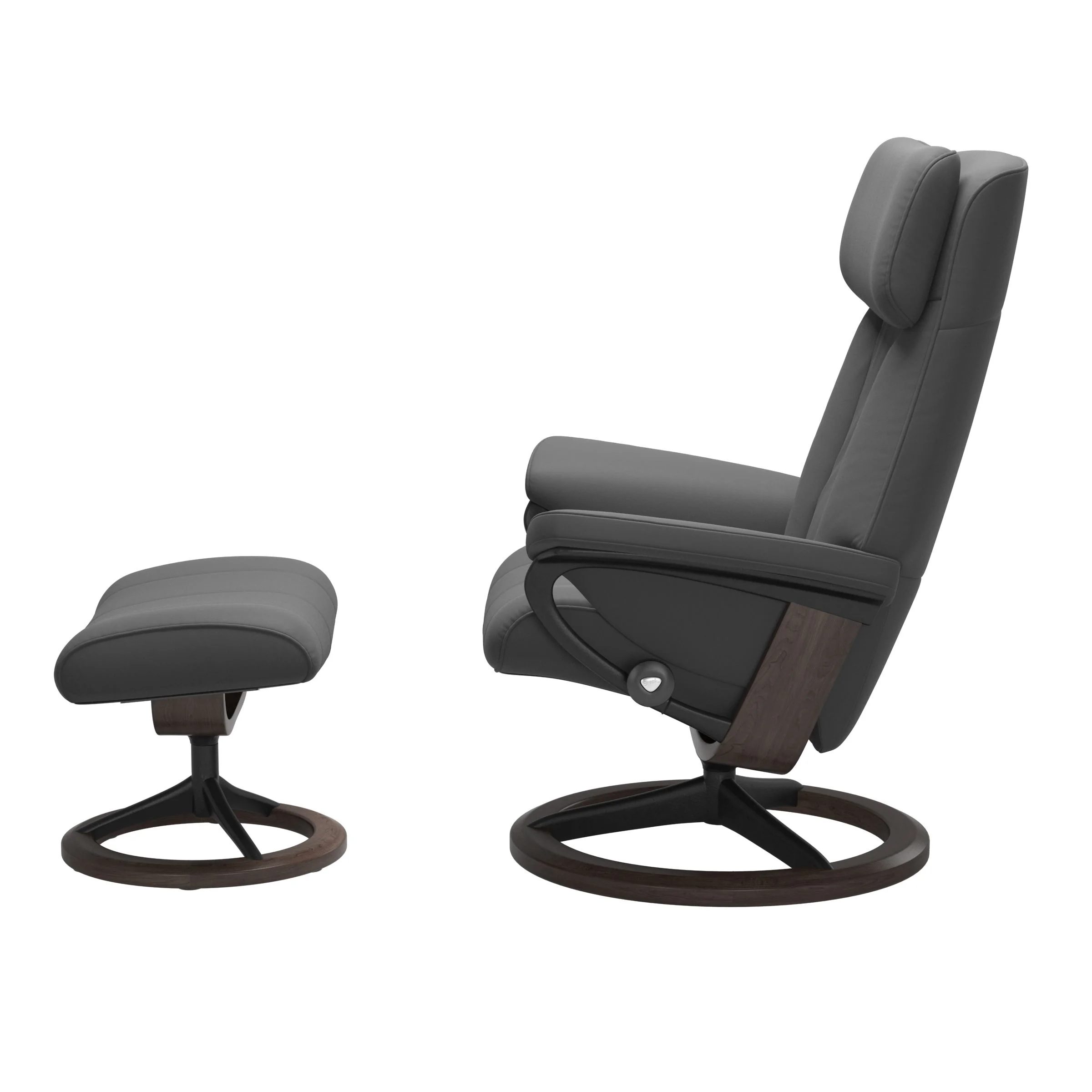Stressless Paul Signature Sessel mit Hocker M Leder Batick Wenge Mattschwarz