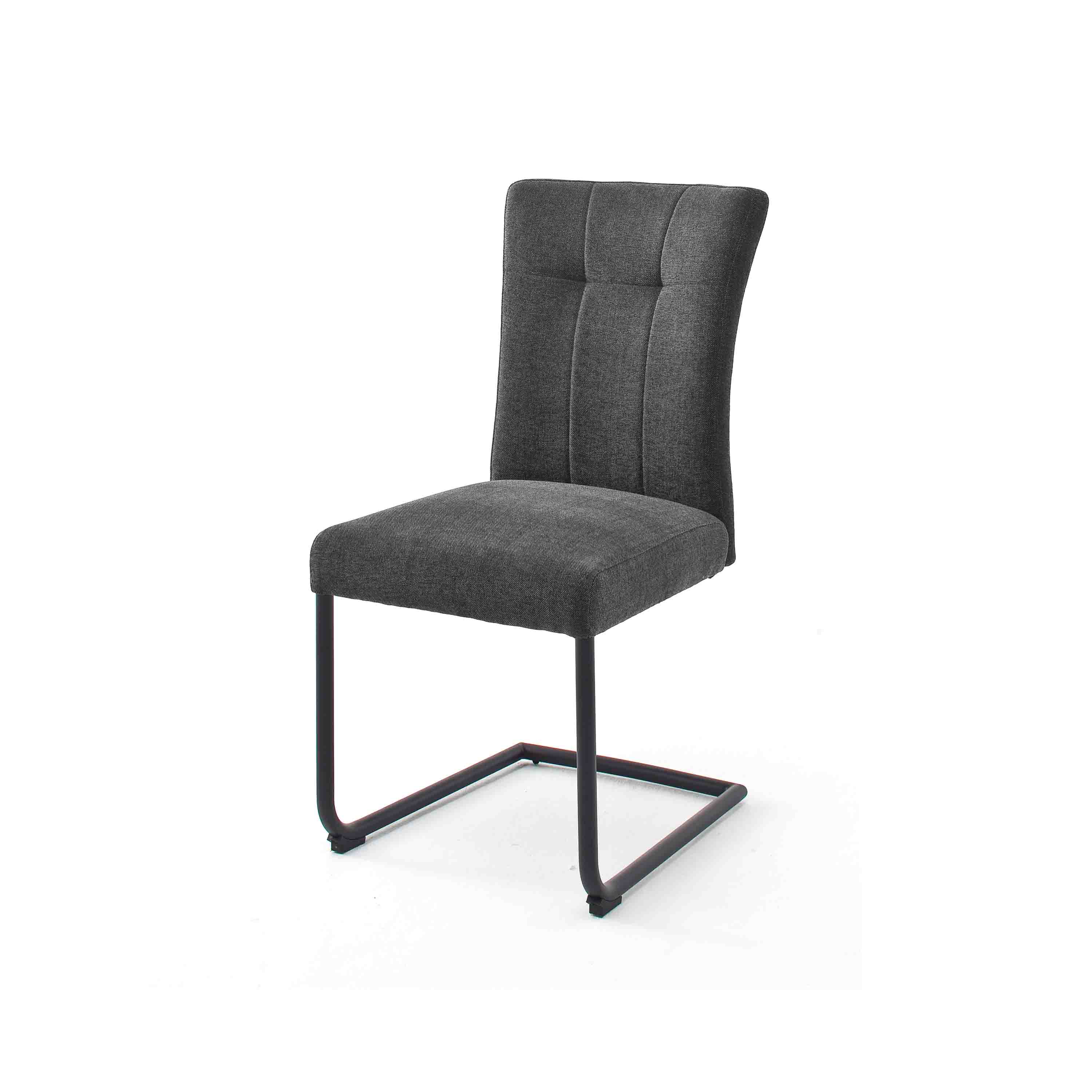 MCA Furniture Schwingstuhl Calanda 2er-Set mit Griff Anthrazit/Schwarz