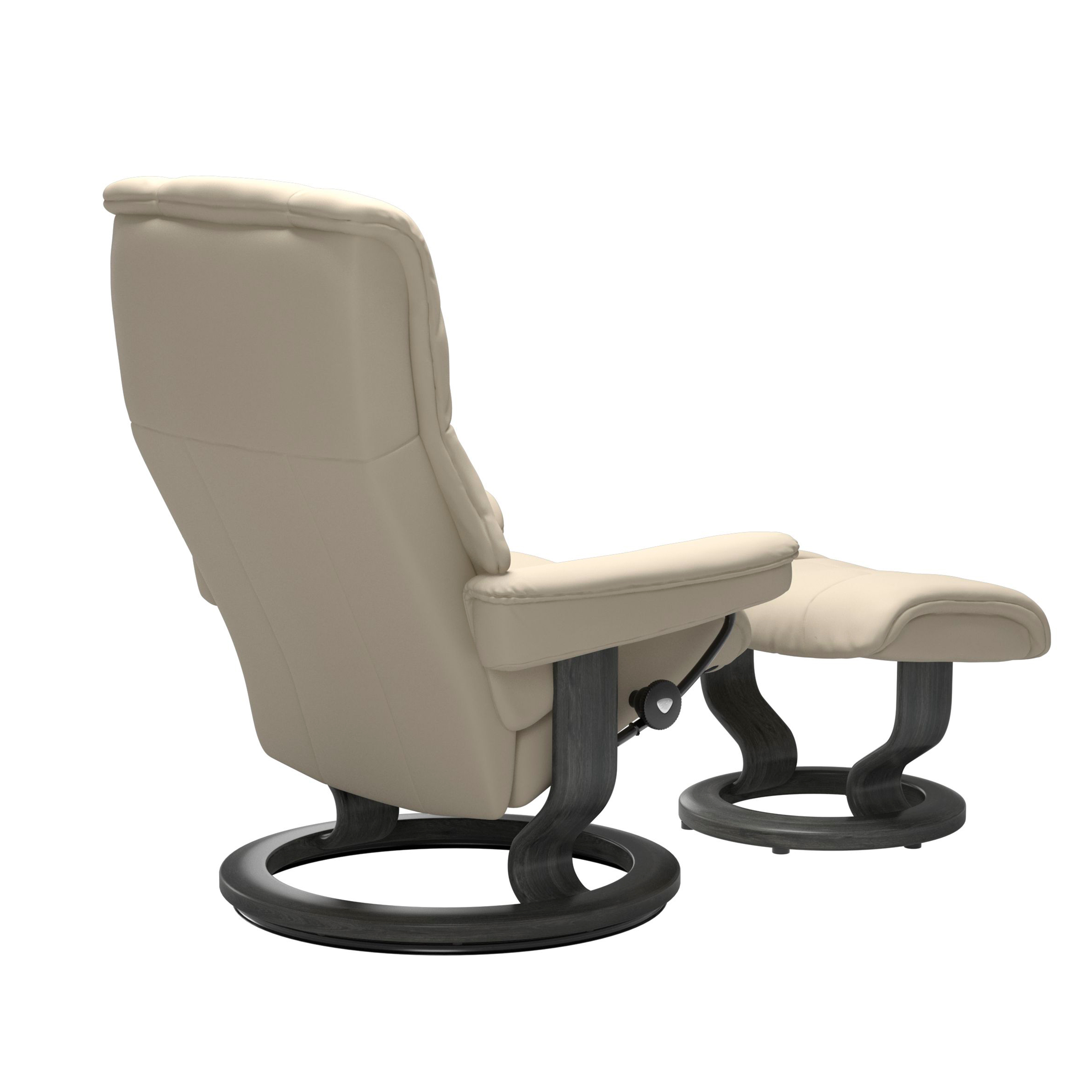 Stressless Mayfair Classic Sessel mit Hocker M Leder Batick Cream Grau 