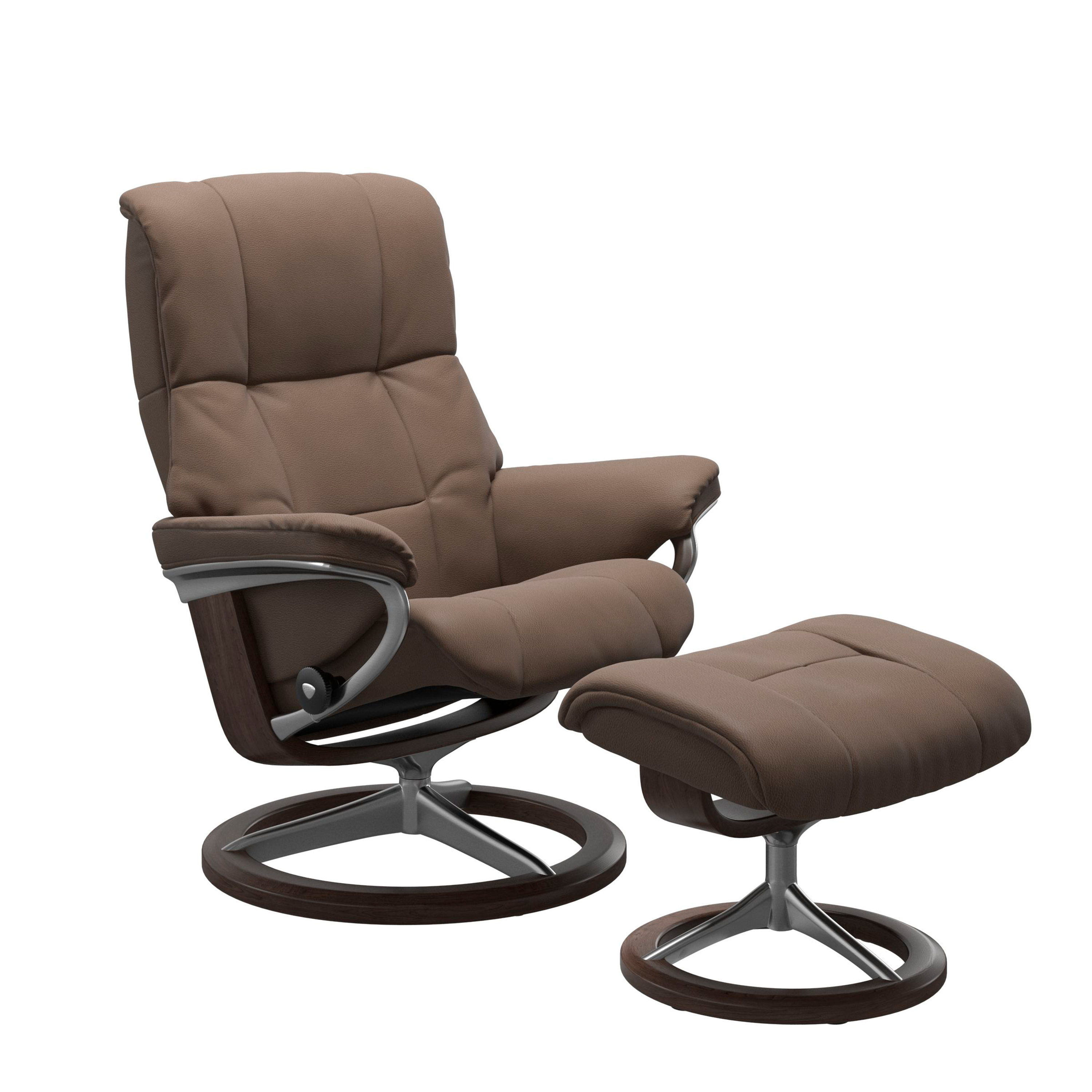 Stressless Mayfair Signature Sessel mit Hocker M Leder Batick Mole Wenge Chrom