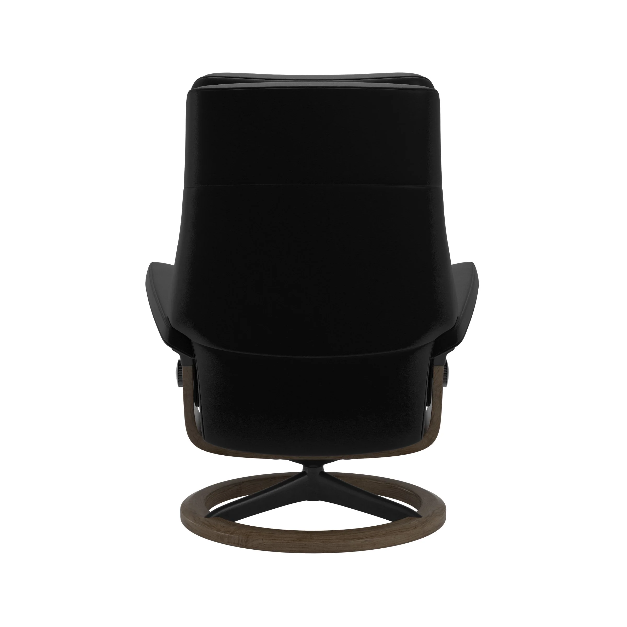 Stressless Paul Signature Sessel mit Hocker M Leder Batick Black Mattschwarz