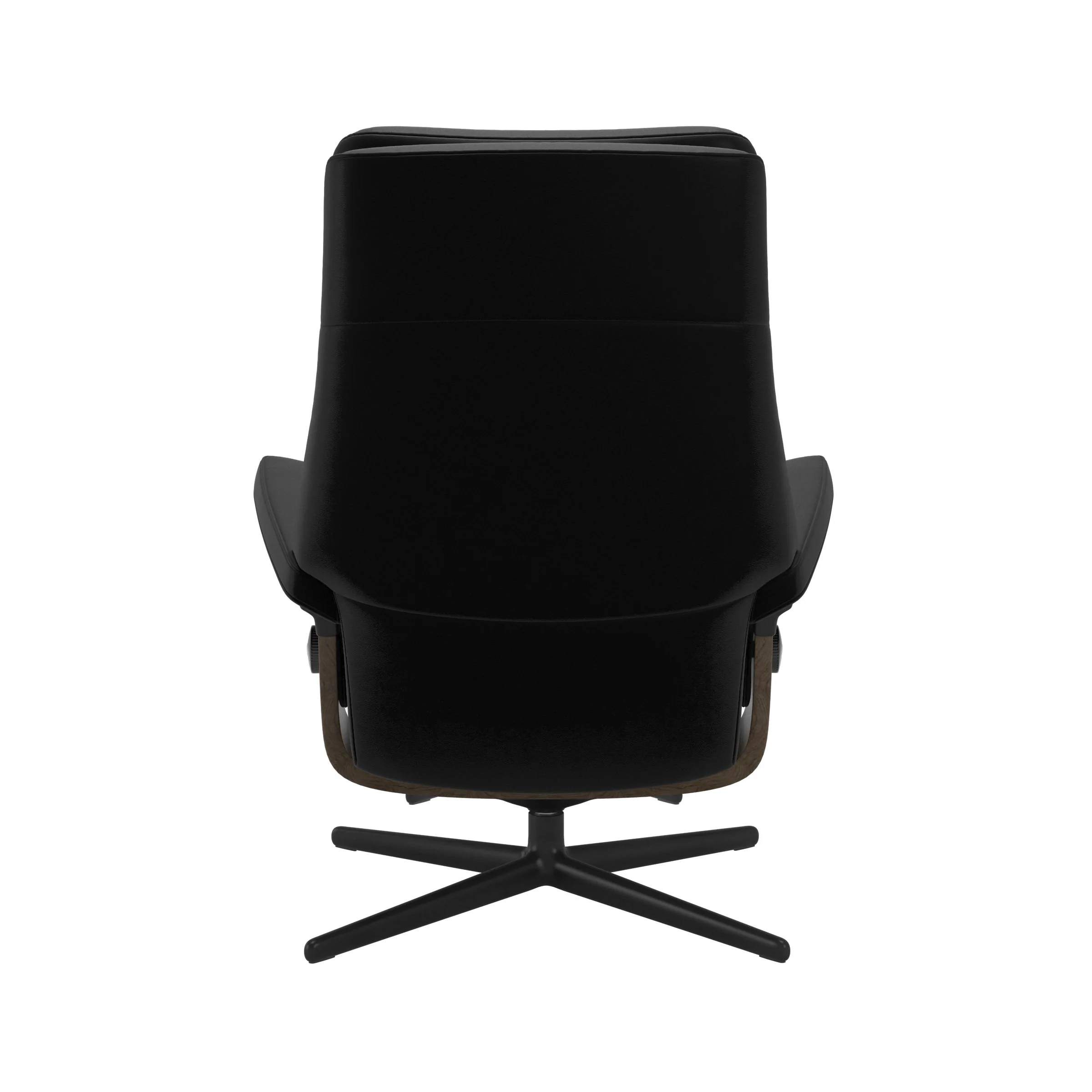 Stressless Paul Cross Sessel mit Hocker M Leder Batick Black Mattschwarz