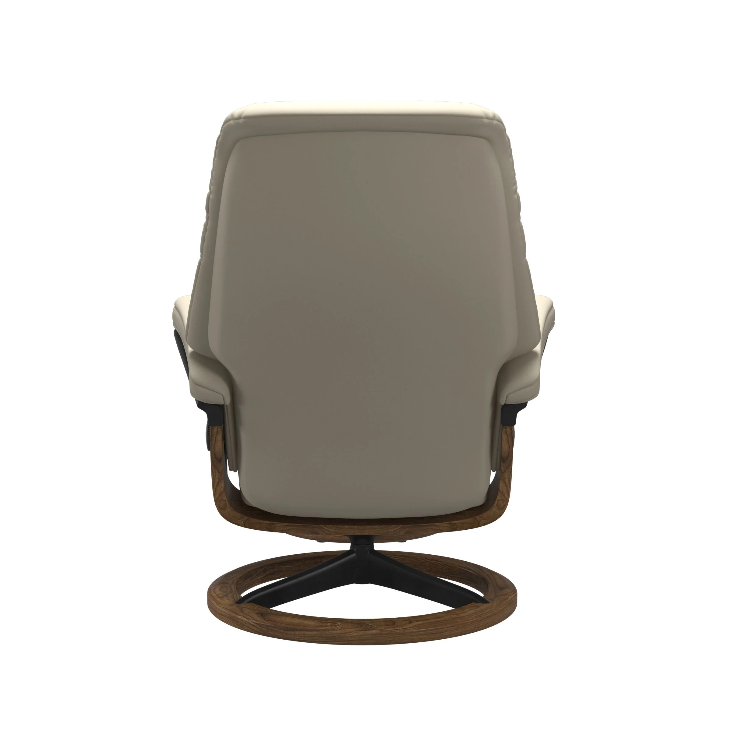 Stressless Sunrise Signature Sessel mit Hocker M Leder Batick Cream Teak Mattschwarz