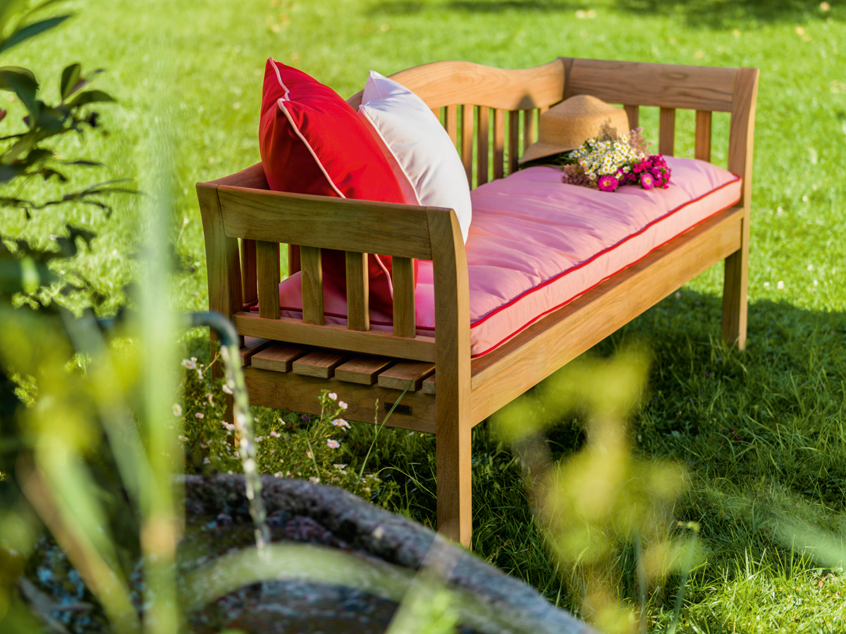 Weishäupl Gartenbank Viktorian 3-Sitzer Teak