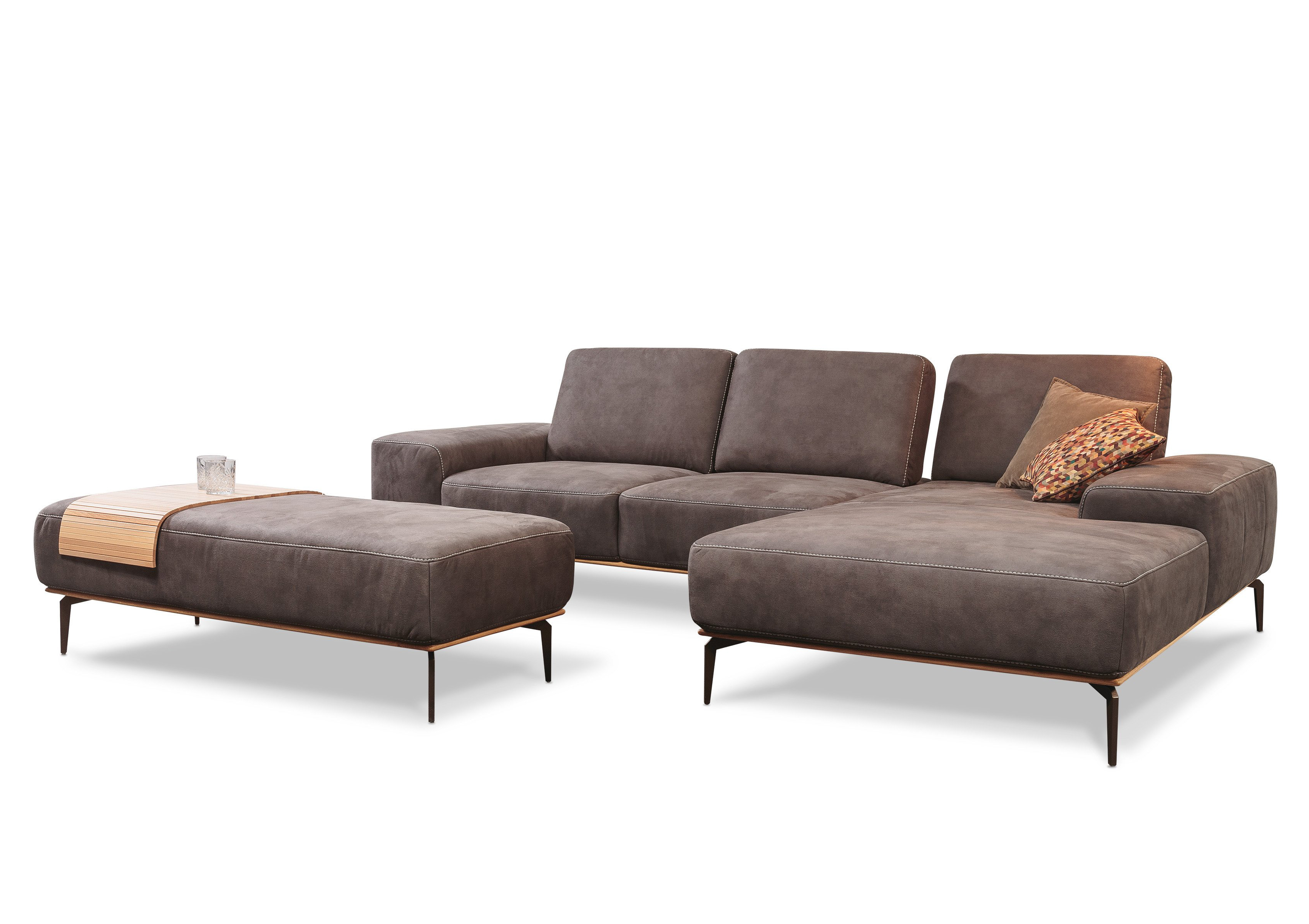 Willi Schillig Sofa Ecksofa Run Longchair Rechts Mocca